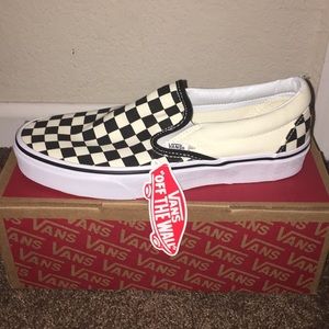 slip on checkered vans